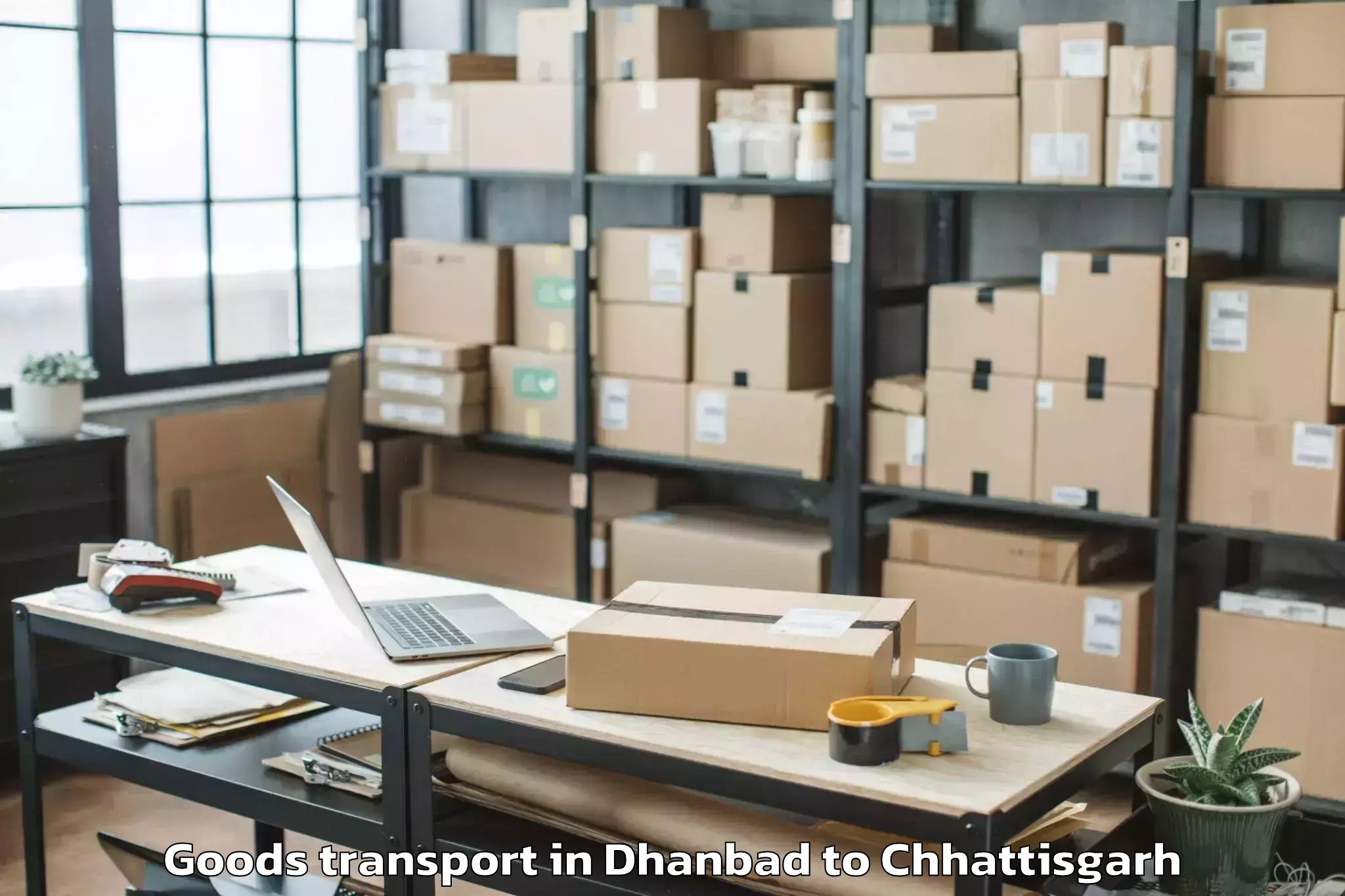 Comprehensive Dhanbad to Pendra Road Gorella Goods Transport